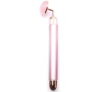 Rouleau pour le visage en pierres précieuses - Outil de soin de la peau en cristal naturel avec double têtes de rouleau et pochette en coton - (quartz rose, jade, améthyste, obsidienne noire et plus
