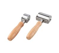 Rouleau poussoir manuel solide pour presse à bords en cuir avec poignée en bois, outil de bricolage pour grande surface, collage de couture et roulement de lit, petite et moyenne