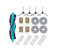 Rouleau principal, brosse latérale, filtre Hepa, chiffon de nettoyage, sac à poussière, compatible avec Cecotec Conga 11090, compatible avec Conga 13090 Spin Revolution, pièces d'aspirateur(Set T)
