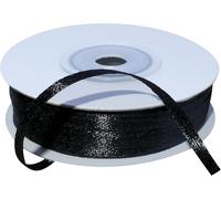 Rouleau Ruban En Satin 3 Mm X 50 M - Couleur Noir - Bande D'emballage Cadeaux Pour Décoration Cérémonie Mariage Anniversaire Fête Party - En Polyester