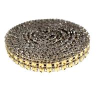MÉGACRÉA Rouleau Ruban Strass 1 cm doré facetté 3 m