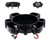 Rouleau Seau Voiture - Déplace Seau Amovible, 5 Roues Multifonction | Chariot Lavage Auto Robuste, Support Outil Nettoyage Garage, Accessoire Pratique pour Entretien Véhicule Extérieur