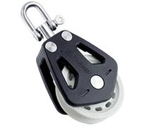 Rouleau simple - Roulette de traction pour bateau - Palan rotatif facile à utiliser avec roulements inoxydables - Guide de câble compact pour cordon de 10 mm - Outil de rigging robuste pour voiliers