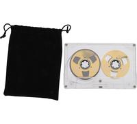 Rouleau sur bande cassette vide 50 minutes Précharge normale double face métal -son -enregistrement avec boîte transparente or