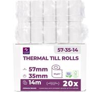 Rouleau Tpe 57mmx14mx12mm-Rouleaux Pour Terminal Carte Bancaire-Bobine Papier Thermique 57x35x12-Sans Bpa (20 Bobines).[A16]