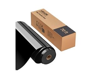 Rouleau Vinyle Thermocollan 30,48x2133,6cm Facile à Découper et à Désherber Noir