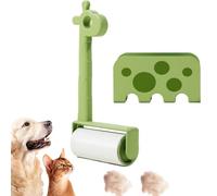 Rouleaux Adhésifs Poils d'Animaux Brosse Nettoyante Portable Réutilisable | Rouleau Animaux Manche Girafe Extra Collant Pour Animaux, Chien, Chat, Meubles, Tapis, Canapé, Lit