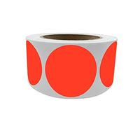 Rouleaux D’Étiquettes Autocollantes Rondes Environ 5cm (50mm) 1 Rouleau Paquet De 600 Stickers Rouge Fluorescent Par Royal Green