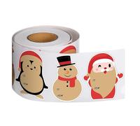 Rouleaux d'autocollants de Noël pour, 200 pièces autocollants pour sacs cadeaux, scrapbooking, projets scolaires, faveurs de fête, bouteilles d'eau