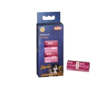 Rouleaux de 15 sacs à crottes avec imprimé os pour chien Nobby Pet TidyUp Rose TU