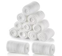 Rouleaux de Bandes de Gaze 10 cm x 4.5 m Bandage de Premiers Soins Pansements de Gaze Bandage de Soutien Extensible 12Pcs