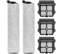 Rouleaux de Brosse de Rechange et filtres HEPA Compatibles avec le Kit D'accessoires pour Aspirateur sec et Humide Sans fil Tineco Floor One S3/iFloor 3, 2 Rouleaux de Brosse, 3 Filtres HEPA