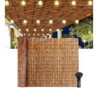 Rouleaux de clôture en bambou de 1,5 x 3 m pour extérieur, séparateur décoratif pour extérieur, 0,6 m, 0,9 m, 1,2 m, 1,5 m, 1,8 m de haut
