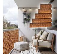 Rouleaux de clôture naturel de 0,6 m/1,2 m/1,8 m de haut en bambou pour terrasse, balcon, espace extérieur, stores de fenêtre et écran de protection, respectueux de l'environnement, décoration de