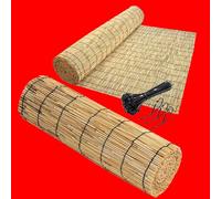 Rouleaux de clôture naturelle pour balcon/terrasse, clôture décorative en roseaux, brise-vue tissé à la main, pare-soleil, imperméable, 0,9 x 9 m de haut, décoration d'intérieur, tissé à la main