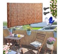 Rouleaux De Clôtures en Roseau 80cm À 1500cm Longueur Canisse Bambou Clôture en Roseau Décorative Extérieur 30cm À 180cm Hauteur Couverture De Protection Contre Le Vent Et Le Soleil