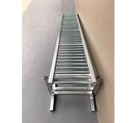Rouleaux de convoyeur à gravité en acier inoxydable, convoyeur à rouleaux à gravité robuste avec cadre en acier inoxydable pour remorques de camions commerciaux, entrepôts et usines, (Une co