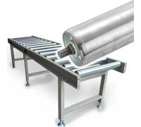 Rouleaux de convoyeur Remplacement de rouleaux de 25 mm de diamètre, Rouleaux en acier inoxydable faciles à installer pour le travail du bois, pour entrepôts/usines(3pcs,35cm (13.8in))