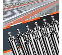 Rouleaux de convoyeur robustes en acier inoxydable - Lot de 10, diamètre 50 mm, longueur 800 mm - Rouleaux antirouille pour scie circulaire et tondeuse - Idéal pour une utilisation commerciale et do