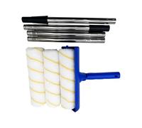 Rouleaux de - Kit de murale professionnel avec cadre à rouleau, manches de recharge et plateau | Outils de à finition lisse pour l'intérieur, le plafond, la clôture et la ré