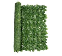 Rouleaux de lierre artificiel - Rouleau de papier peint vert en feuilles artificielles pour la vie privée, couverture décorative de clôture de jardin, balcon extérieur, mur d'aménagement paysager