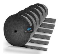 Rouleaux de pads de terrasse [ 5 rouleaux - 20mètres x 60mm x 3mm ] Tapis de sol en granulés de caoutchouc | Protection des constructions | Sous-couche pour WPC, balcon | 40, 50, 60, 80, 100, 150 mm