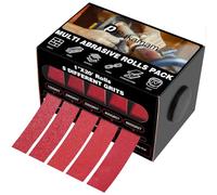 Rouleaux de Papier Abrasif Grain 120/240/320/400/600 Papier à Poncer à l eau Toile Emeri 25 mm x 6 m Rouleaux Abrasifs pour la Réparation de Meubles en Bois le Ponçage de Métaux, Polissage de Voitures