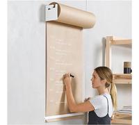 Rouleaux de Papier Kraft Distributeur et Coupe-Rouleau de Papier for Menus de café, 37 67 97cm de Large, Support Mural for Faire des listes de Papier Kraft(Bianco,67cm/26.3in Wide)