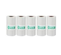 rouleaux de papier thermique, Rouleau de caisse thermique transparent autocollant 5,7x2,5cm(5PCS Transparent)