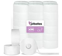 Rouleaux de papier toilette JUMBO INDUSTRIAL | 100 mètres/rouleau, papier toilette professionnel en cellulose 100% vierge 24 Rolls