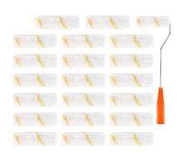 Rouleaux de Peinture, 20 Pcs Mini Rouleau de Mousse Sont Utilisés pour la Décoration Architecturale, Mini Brosse à Rouleau et Porte-Brosse à Rouleau Conviennent aux Murs Plafonds et Portes