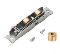 Rouleaux de porte coulissante réglables en acier inoxydable, 8,4 x 1,6 x 1,65 cm, cuivre massif, double roue plate, roulement lisse pour portes en PVC, matériel résistant à la rouille, installation à