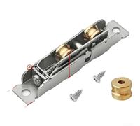 Rouleaux de porte coulissante réglables en acier inoxydable, 8,4 x 1,6 x 1,65 cm, cuivre massif, double roue plate, roulement lisse pour portes en PVC, matériel résistant à la rouille, installation à