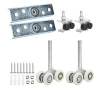 Rouleaux de porte en verre, jeu de roues de Suspension de porte de douche à Double roue de 25mm de diamètre pour l'amélioration de l'habitat