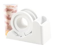 Rouleaux de porte-étiquettes, support d'imprimante de bureau, base d'outils stable, blanc, design compact peu encombrant, distribution facile des rouleaux, pour usage commercial, boisson intérieure