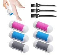 Rouleaux De Rechange, 9 Pièces Rouleau De Rechange, Roul eau pour Scholl Pied, Roule aux De Remplacement pour Scholl, Ro uleau pour Sc holl/Essy/ShoRan/Ratukall/Pedi(avec 3 brosses)