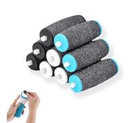 Rouleaux de rechange pour lime à pied compatibles avec Scholl Velvet Smooth Têtes de rechange électriques Pedi, 9 pièces, 3 niveaux grossiers, comprend un dissolvant extra rugueux, moyen dur et doux