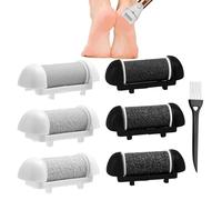 Rouleaux de rechange pour lime à pied Scholl/Essy/Shoran/Ratukall/Pedi 2 couleurs et 3 types de limes pour pieds rugueux, avec brosse de nettoyage