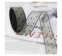 rouleaux de ruban d'organza, Ruban d'emballage cadeau Polyester gros-grain géométrique Double face multicolore 10-38mm(Green,15MM)