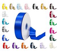 Rouleaux de ruban satiné double face - 25 m - Disponible en largeurs et couleurs - Bleu roi - 16 mm x 25 m