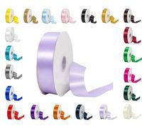 Rouleaux de ruban satiné double face de 25 m dans une gamme de largeurs et de couleurs Lilas 16 mm x 25 m