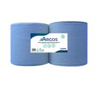 Rouleaux d'essuie-mains Argos double épaisseur bleu 195 m - Colis de 6