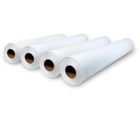 Rouleaux Drap Examen Medicaux Résistant - Papier Table Massage (4, Blanc)