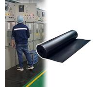 Rouleaux En Caoutchouc Plein Pour Entrepôts, Patins Antidérapants Et Isolants En Caoutchouc, Adaptés À La Maintenance Électrique Et Aux Sous-stations(6mm(0.23in),4x3.3ft/1.2x1m)