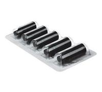 Original Meto Rouleaux encreurs pour étiqueteuse Arrow M, réf. 9505908 (2 lignes, 16 caractères pour étiquettes de 22 x 16 mm), 5 unités, noir