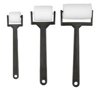 Rouleaux éponge pour peinture 3 pièces 3 tailles éponges à peinture avec poignée en plastique petit rouleau à lavable