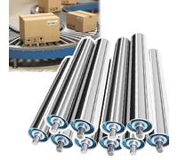 Rouleaux industriels en métal, Rouleau de convoyeur en acier inoxydable for utilisation industrielle, menuiserie et quai, plusieurs tailles(Dia 1.5 in/38mm,L 19.7in/500MM)