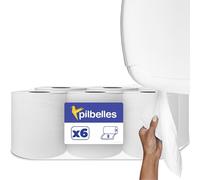 Rouleaux Papier Industriel | 6 Rouleaux 100 m/Rouleau | Papier Sèche-mains, Papier Mecha Absorbant et Résistant