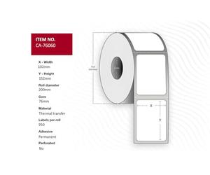 Rouleaux pour adresses de marque Capture modèle Label 102 x 152 mm, Core 76 mm