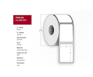 Rouleaux pour adresses de marque Capture modèle Label 25 x 76 mm, Core 25 mm